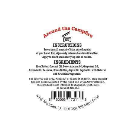 Outdoor Beards Beard Balm | 2 oz Cleansing Balm for Beards Short or Long | Beard Conditioner for Men | Essential Moisturizer for Every Man's Beard | Leave Hair and Skin Healthy (Around the Campfire)