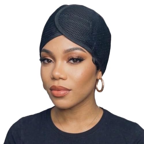 DONNA Deluxe Foam Hair Wrap with Olive Oil & Vitamin E - Adjustable Mesh & Foam for Sleep or Styling