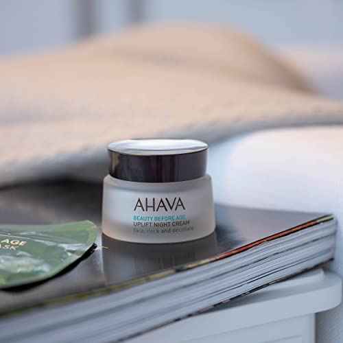 AHAVA Uplift Night Cream - Rich, Melting Night Cream to Lift, Firm & Tighten Skin, Anti-Aging Effect by Reducing Deep Wrinkles, Enriched with Exclusive Osmoter, Tripeptide 38 & Shea Butter, 1.7 Fl.Oz