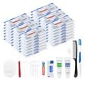 30 Pack Travel Toiletries Kit - 8-in-1 Hygiene Essentials with Zip Bag