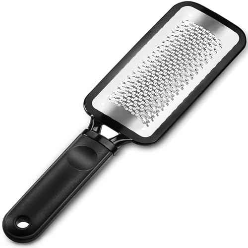 Foot Files Foot Scrubber Pedicure, Stainless Steel Callus Remover for Feet, Professional Foot Grater Rasp Scraper to Hard Skin Corns for Dry and Wet Fee