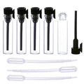 120pcs 1ml Mini Glass Perfume Sample Vials with Black Caps