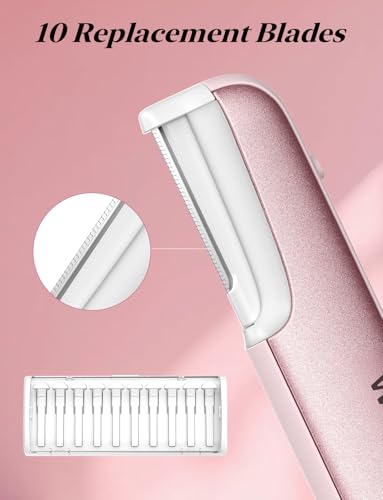 WLU Sonic Dermaplane Razor for Women - 3 Speed Modes, LED Light