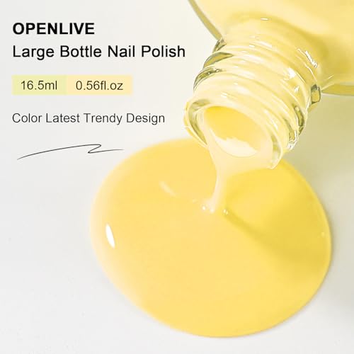 OpenLive 16.5ml Lemon Yellow Nail Polish - Quick Dry, Long Lasting