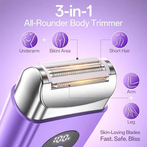 Cordless Women's Electric Shaver | IPX7 Waterproof | Travel Size