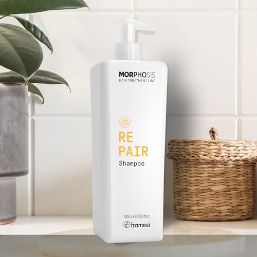 FRAMESI Morphosis Repair Shampoo, Moisturizes and Strengthens Hair, Natural Ingredients, Color Safe