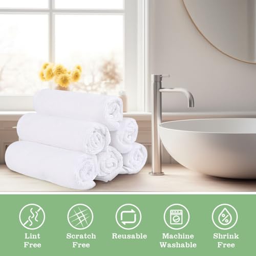 UNIMADE Microfiber Washcloths 100 Pack 12x12 - Soft