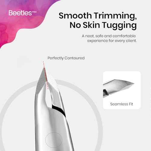Beetles Pro 1-Pcs Cuticle Trimmer ? Professional 4MM Blade Swan Neck Cuticle Nippers Stainless Steel Dead Skin Nails Nippers for Nail Care, Nail Art Prep ? Salon Quality Manicure Tool