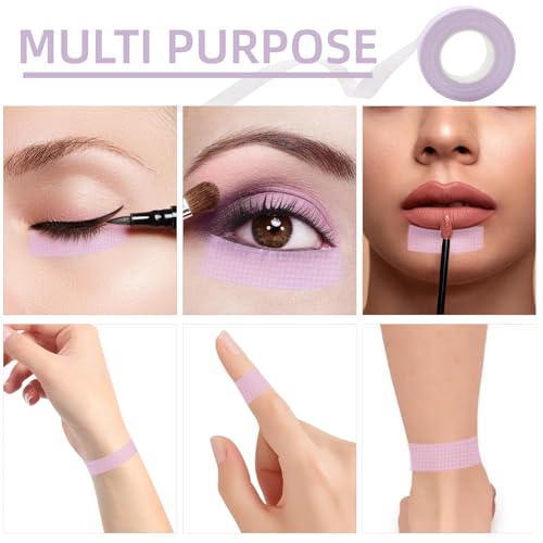 20 Rolls Lash Tape for Eyelash Extensions, Adhesive Micropore Fabric Eyelash Tape for Lift/Make up - 9m/10 Yard Each Roll (Purple, Pink, Green,Blue,White)