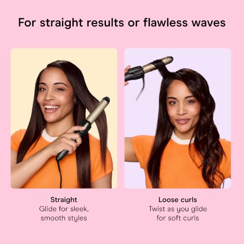 INFINITIPRO BY CONAIR 1.25 Inch Curling Iron & Flat Iron Combo Travel-Ready
