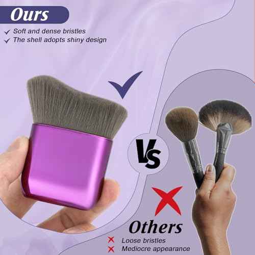 UNIMEIX Self Tanner Brush Sunscreen Body Makeup Brush Kabuki Blend Applicator Spray Tan Blending Beauty Brush for Body Coverage Perfector (Violet)