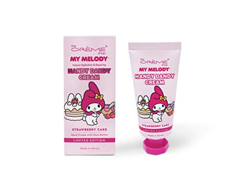 The Crème Shop Korean Cute Scented Pocket Portable Soothing Advanced Must-Have on-the-go x Sanrio Hello Kitty Handy Dandy Cream (Strawberry Cake)