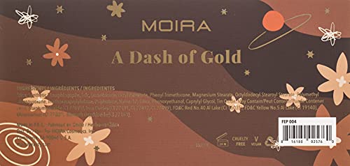Moira A Dash of Gold Shadow Palette - 10 Pigmented Shades