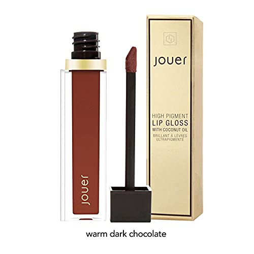 Jouer High Pigment Lip Gloss - Warm & Cool Shades - Buildable, Full Coverage Color - Healthy Ingredients - Paraben, Gluten & Cruelty Free - Vegan Friendly