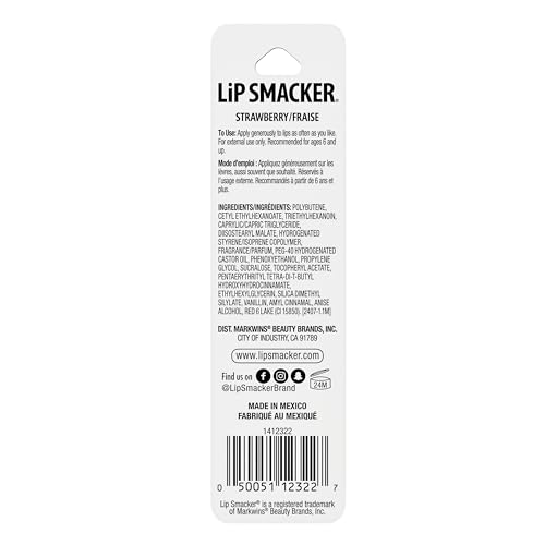 Lip Smacker Rolly Lip Gloss - Strawberry - 0.2 Fl Oz - Classic Roller-Ball Design