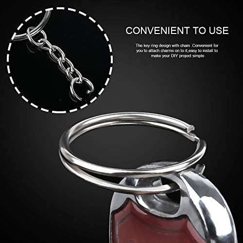 Teenitor 20PCS Key Chain Rings 1 Inch Nickel Metal