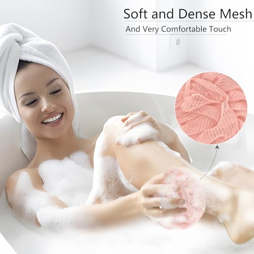 Yoget 4 Pack Shower Loofah Sponge - 60G Bath Exfoliator
