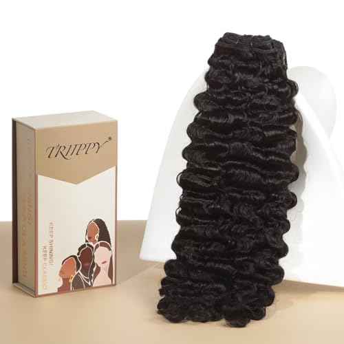 TRIIPPY Real Raw Burmese Curly Bundles Human Hair,100% Burmese Raw Hair Sew in Weave Single Bundle,Triple The Lifespan Over Regular Virgin Hair Bundle,No.1 Raw Hair Brand On Amazon(22 Inch)