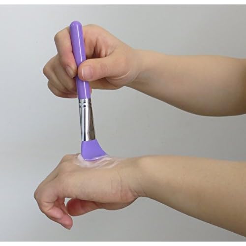 LORMAY 13 Pcs Silicone Brush Set. Perfect Applicators for Epoxy Resin Crafting, Facial Mask, Mascara Shield and Eyeshadow Shield.and Cream Beauty Products (Purple)