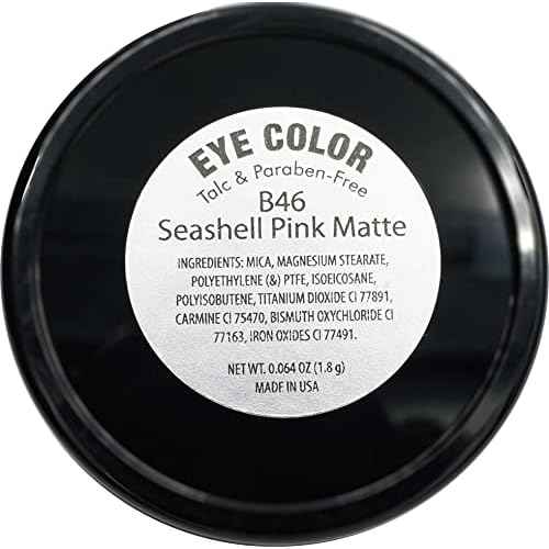 Seashell Light Pink Opaque Matte Pressed Powder Single Vegan Eyeshadow; Talc, Paraben & Cruelty Free