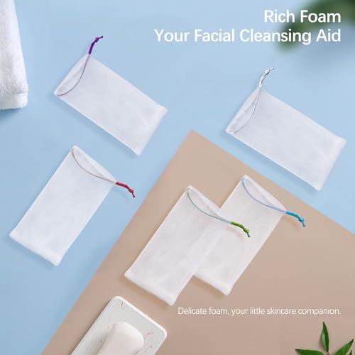 10 Pcs Mesh Soap Pouches - Exfoliating Double Layer Soap Saver Bags