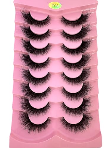 8 Pairs 3D Mink False Eyelashes - Natural Look Extensions