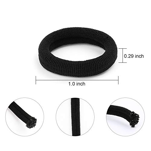 BAOLI Black Baby Hair Ties - 200PCS Mini Seamless Toddler Ponytail Holders