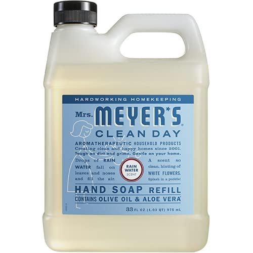 Meyers Mrs Clean Day Liquid Hand Soap Refill Variety Pack, 1 Rain Water, 1 Oat Blossom, 1 Plum Berry, 33 FL OZ (3 CT)