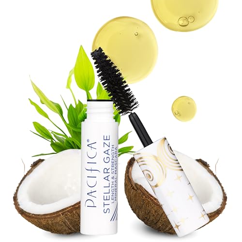 Pacifica Mini Stellar Gaze Mascara ? Supernova Black Trial Size, Length & Strength Mineral Mascara, Travel-Friendly, Vegan Ophthalmologist Tested