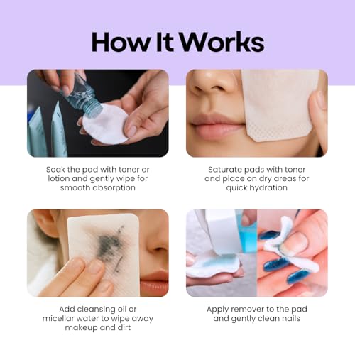 Ssok Ssok Portable Cotton Pads – 100% Pure Cotton, Individually Wrapped (64 Count) – SOMISOME Korea