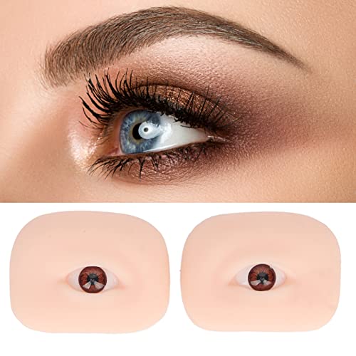 Soft Silicone Eye Model Practice Pair for Makeup & Eyebrow Training