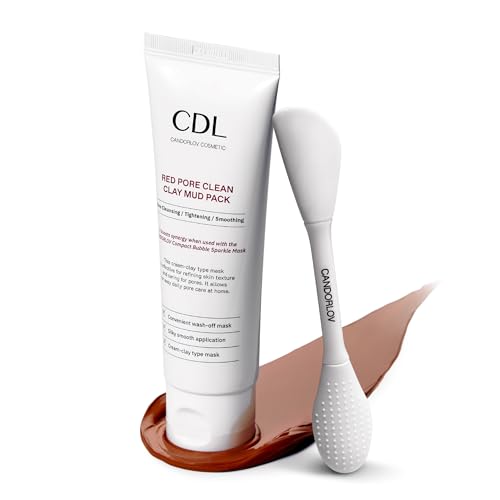 Clay Mask for Face, Korean Red Mud Mask ? Deep Pore Cleansing Facial Mask for Sensitive Skin, Exfoliating & Soothing Kaolin Clay Mask to Remove Impurities & Sebum, 2.7 oz