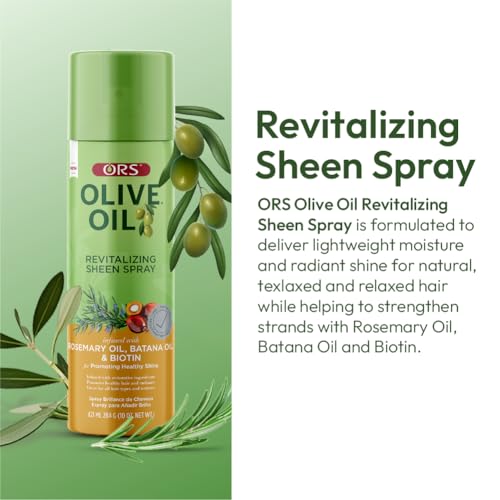 ORS Olive Oil Revitalizing Sheen Spray with Rosemary, Batana & Biotin Oil 10 Ounces