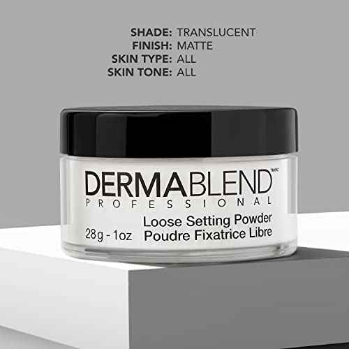 Dermablend Loose Setting Powder, Face Powder Makeup & Finishing Powder for Light, Medium & Tan Skin Tones