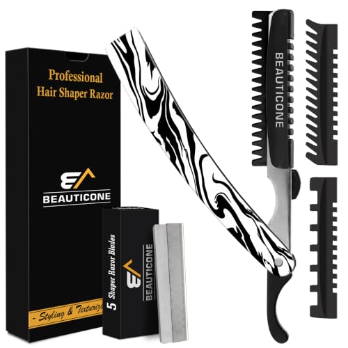 Beauticone Hair Cutting Razor with Replaceable Blades & 3 Combs