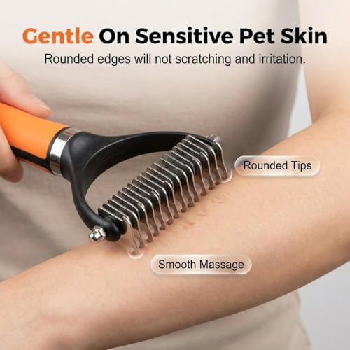 Double-Sided Pet Grooming Brush for Dogs & Cats - 2026 Upgrade