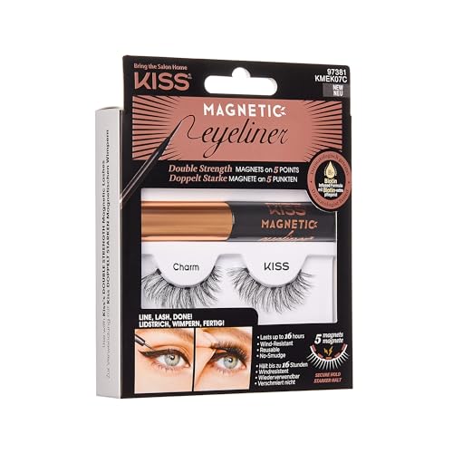 KISS Charm Magnetic False Eyelashes 12mm with Eyeliner