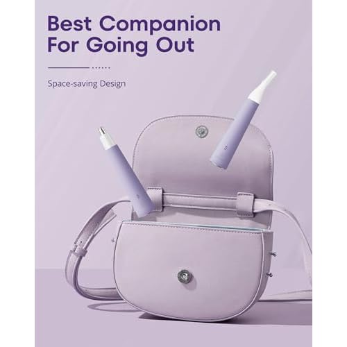 VG VOGCREST Nose Hair Trimmer for Women: Rechargeable 2 in 1 Ear Eyebrow Trimmer (Purple)