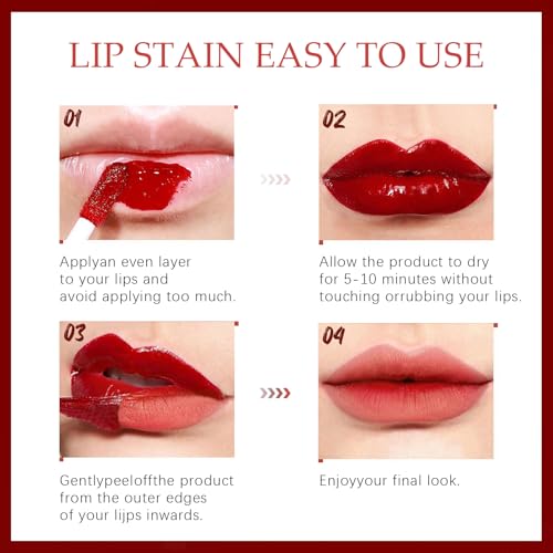 Waterproof Peel Off Lip Stain - Matte Nude Tint, Long Lasting