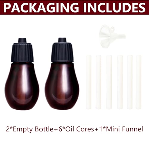 Empty Bottles for Essential Oils 20ml Small Glass Bottles (2Bottle 6Filters)