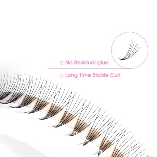 LAVISLASH 500 Ultraspeed Promade Fans Handmade Volume Eyelashes | Ultra Speed Eyelash Extension | 3D To 16D Fans | 0.03/0.05/0.07mm Thickness | C/CC/D Curl | 8-16mm Length(3D-0.07-D-11mm)