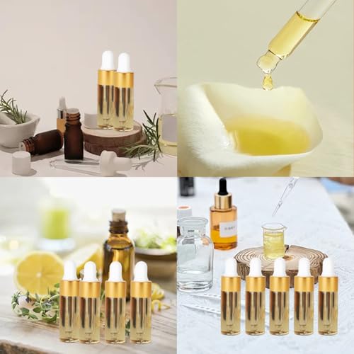 36-Piece 5ml Glass Dropper Bottles with Gold Caps
