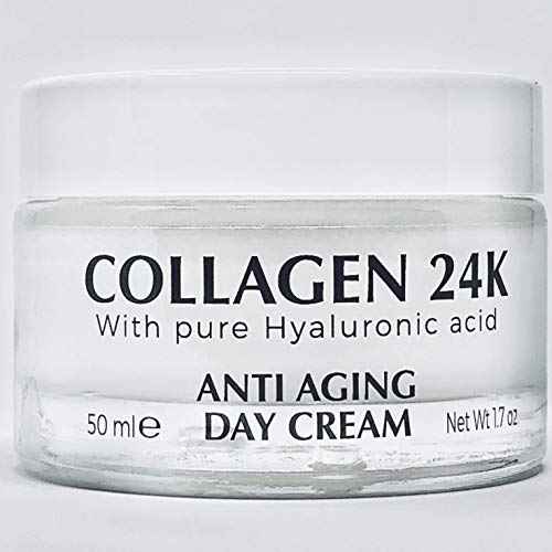 Delfanti ? COLLAGEN 24K ? Anti-Aging DUO pack ? Day Cream jar PLUS Night Cream jar? Face, Neck and D?collet? Moisturizers with pure Hyaluronic Acid ? Made in Italy
