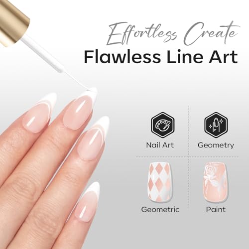 White French Tip Gel Polish Liner 15ml UV Soak Off