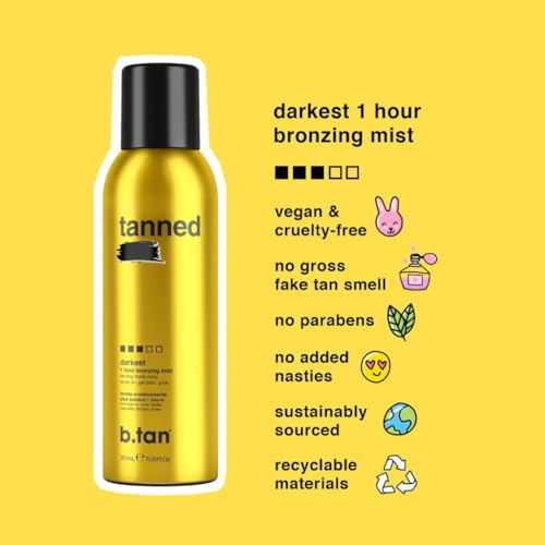 B.Tan Bronzing Mist Self Tanner Spray | 1 Hour Express Tan