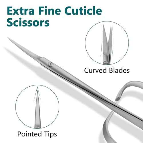 CGBE Cuticle Scissors Extra Fine Curved: Stainless Steel Eyebrow Scissor, Professional Manicure Scissors for Manicure, Eyelashes, Eyebrow, Dry Skin For Women And Men