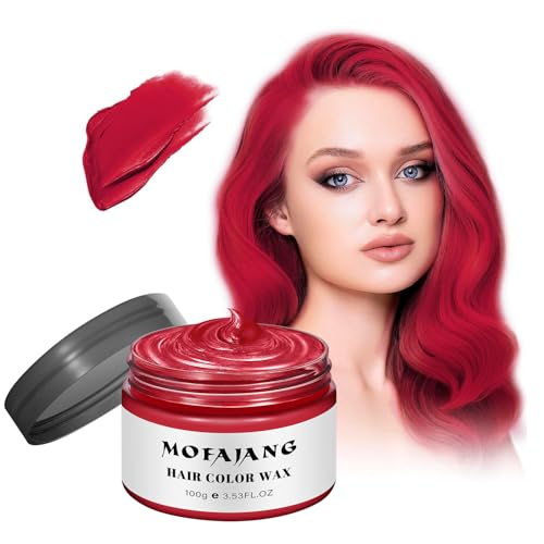 Red Hair Wax Color - Temporary Washable Hair Dye Clay