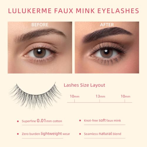 Wispy False Eyelashes 7 Pairs - Natural 3D Flared Lash Strip