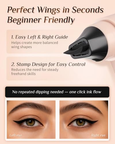 Winged Eyeliner Stamp Pen - Dual L/R Cat Eye Stamp Quick-Dry