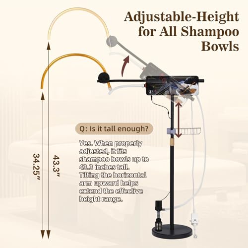 Waterfall Head Spa Machine with Temperature Control & Adjustable Frame